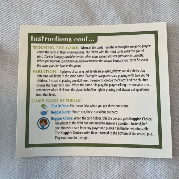 Rare Professor Noggin game w/ theme of Horses. Opened/never used. Out of print. - Picture 3 of 7